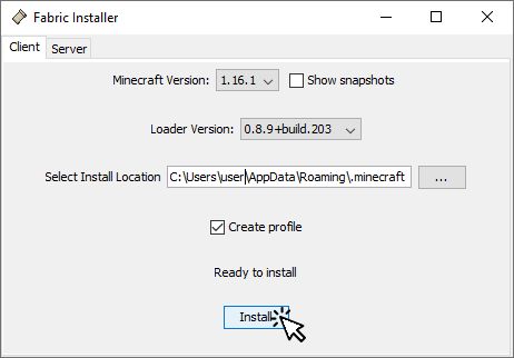 Install Fabric - GDLauncher (Linux) [Fabric Wiki]