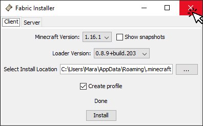 how to use fabric launcher minecraft